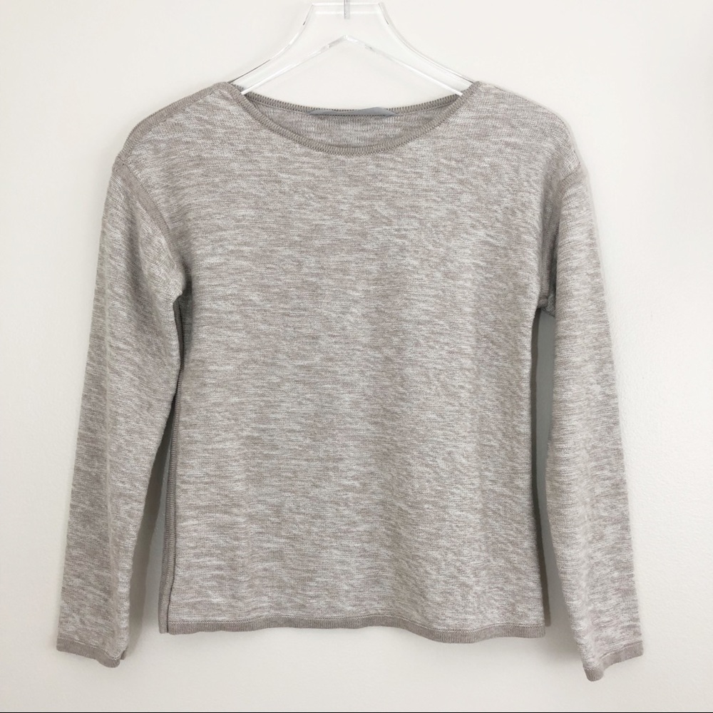 Athleta | Tan Heathered Pullover Sweater
